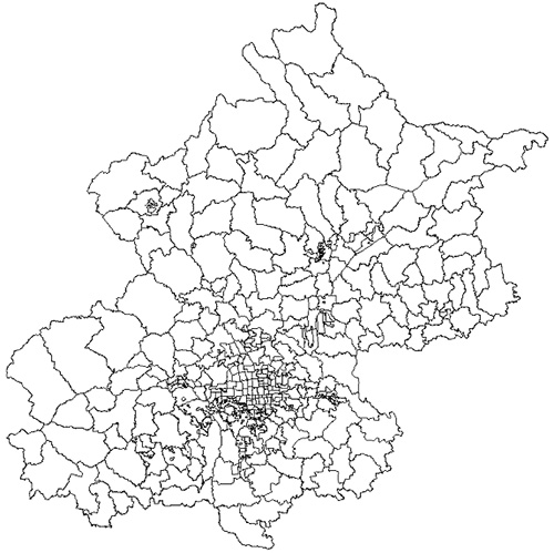 北京市乡镇区划矢量电子地图