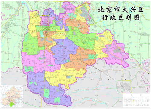 北京大兴区行政区划图