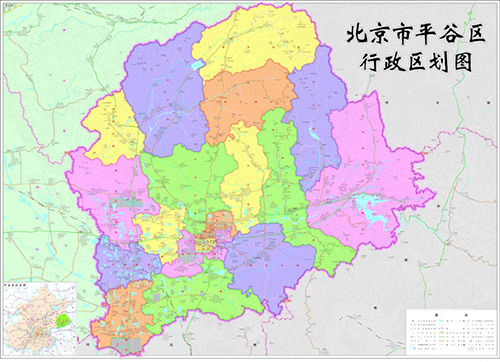 北京平谷区行政区划图