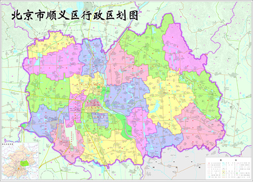 北京顺义区行政区划图